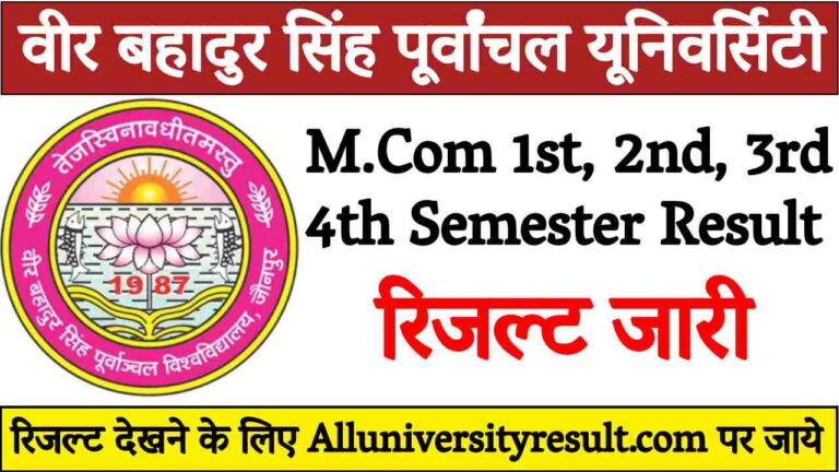VBSPU M.com Result